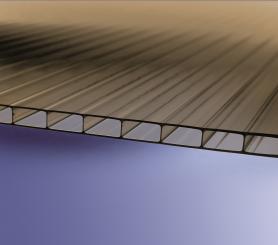 Stegdoppelplatte 16-32 Acrylglas bronce, 980 mm breit 