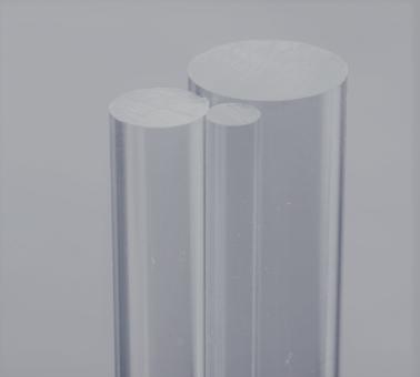 Acrylglas XT Rundstäbe farblos, 1000 mm Länge 