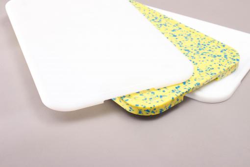 Löwen-Schneidbrett gelb/blau 